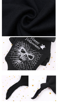 HKM-6946237 Cozy Black Fleece Dog Sweater for Halloween - Comfortable Fit, Sizes XS to XXL