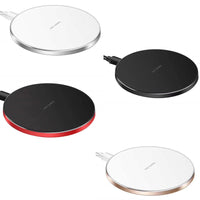 HKM-694739 10W Wireless Charger - Aluminum Alloy Disc with USB Interface, Multiple Colors Available