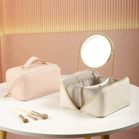 HKM-694739 Trendy Large Capacity Travel Cosmetic Bag in PU with Zipper Closure