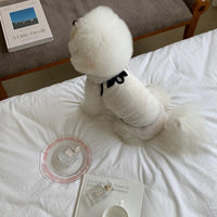 HKM-6947645 Fashionable Camisole Dog Clothes in White and Black - Sizes XS to XL