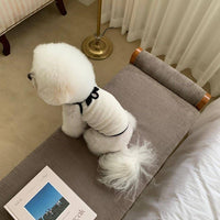 HKM-6947645 Fashionable Camisole Dog Clothes in White and Black - Sizes XS to XL