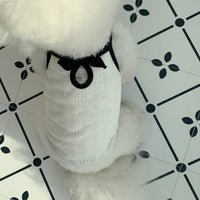 HKM-6947645 Fashionable Camisole Dog Clothes in White and Black - Sizes XS to XL