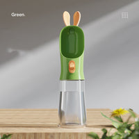 HKM-6947901 Pet Travel Water Bottle for Cats and Dogs - Green, White, Gray, Yellow - BPA-Free PP & Silicone