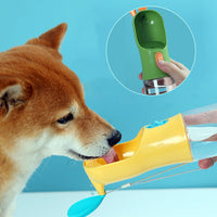 HKM-6947901 Pet Travel Water Bottle for Cats and Dogs - Green, White, Gray, Yellow - BPA-Free PP & Silicone