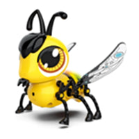 HKM-694931 Interactive Remote Control Robot Bee Toy with Touch Sensing, Light & Sound Features for Ages 5-7