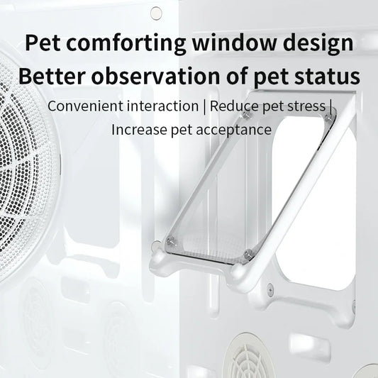 HKM-694931 Portable 70L Eco-Friendly Pet Dryer Machine with Low Noise and 4 Fan Speeds for Cats and Small Animals