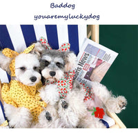 HKM-6949437 Summer Cotton Dress for Small Dogs - Cherry, Yellow, Red, Sizes S-XXL