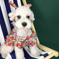 HKM-6949437 Summer Cotton Dress for Small Dogs - Cherry, Yellow, Red, Sizes S-XXL