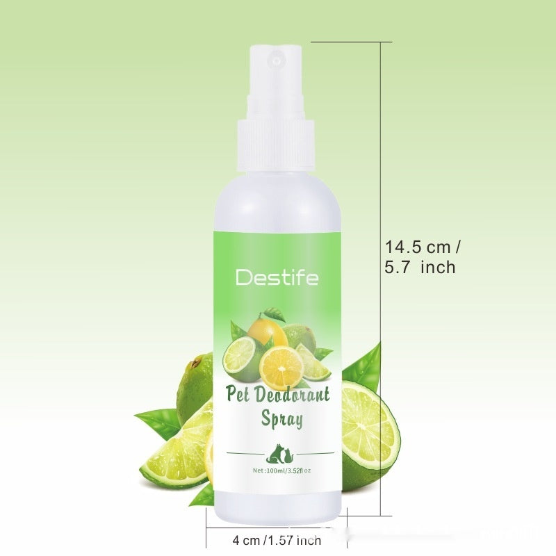 HKM-6949693 Pet Deodorizing Aromatherapy Spray for Cats and Dogs - 100ml Lemon Fragrance