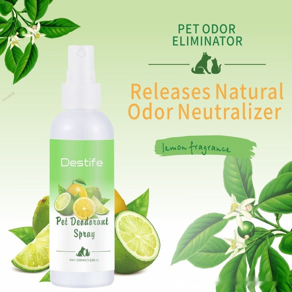 HKM-6949693 Pet Deodorizing Aromatherapy Spray for Cats and Dogs - 100ml Lemon Fragrance