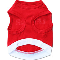 HKM-6950205 Cozy Cotton Red Pet Vest with Bold Printed Letters for Dogs