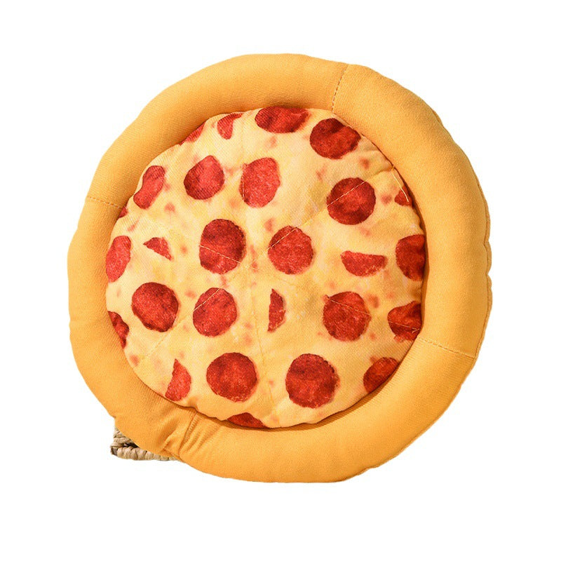 HKM-6950461 Long-Lasting Polyester Puppy Corgi Bite Toy in Fun Pizza, Donut, and Shrimp Designs