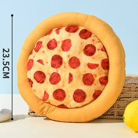 HKM-6950461 Long-Lasting Polyester Puppy Corgi Bite Toy in Fun Pizza, Donut, and Shrimp Designs