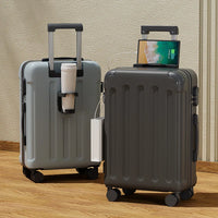HKM-695059 Unisex Travel Luggage Set - 4-Piece Durable ABS and PP Carry-On Suitcase Collection