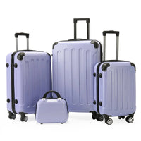 HKM-695059 Unisex Travel Luggage Set - 4-Piece Durable ABS and PP Carry-On Suitcase Collection