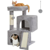 HKM-6951101 Gray Sisal Cat Climbing Frame and Nest Toy for Pets