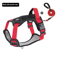 HKM-6951613 Reflective Vest-style Dog Harness for Medium to Large Dogs with Matching Leash Options