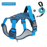 HKM-6951613 Reflective Vest-style Dog Harness for Medium to Large Dogs with Matching Leash Options