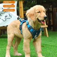 HKM-6951613 Reflective Vest-style Dog Harness for Medium to Large Dogs with Matching Leash Options