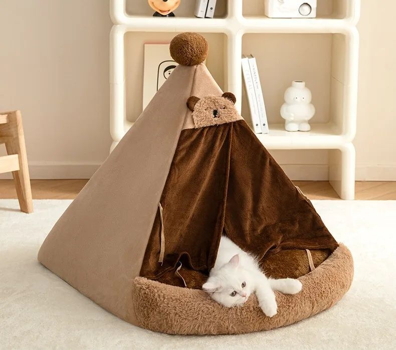 HKM-6951869 Cozy Closed Cat Villa for All Seasons ¨C Perfect Pet House for Cats and Small Dogs