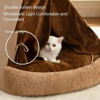 HKM-6951869 Cozy Closed Cat Villa for All Seasons ¨C Perfect Pet House for Cats and Small Dogs
