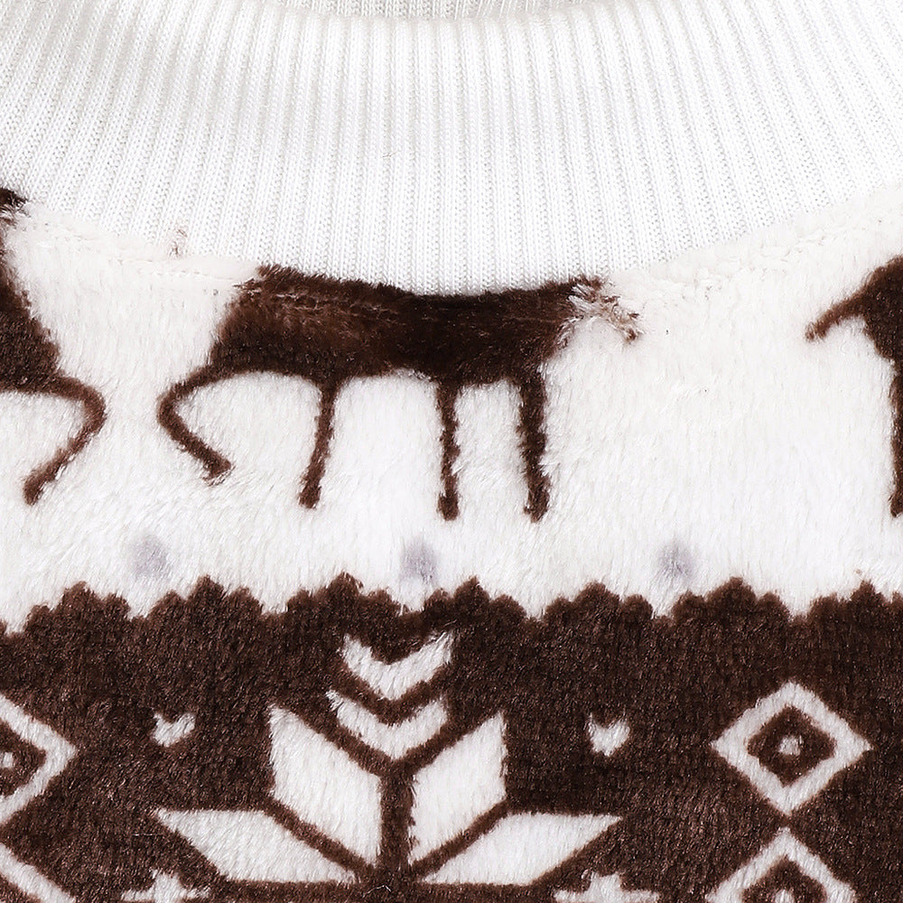 HKM-6952893 Cozy Christmas Plush Pet Sweater in Jacquard Design