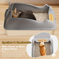 HKM-6953277 Large Stainless Steel Cat Litter Box - Durable, Easy to Clean, Spacious Design