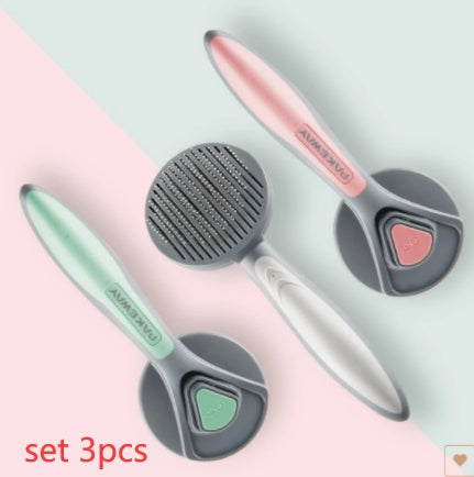 HKM-6953405 Self-Cleaning Pet Comb for Cats and Dogs - Gentle Massage & Easy Hair Removal