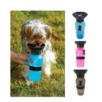 HKM-6953661 Portable Water Bottle for Dogs and Cats - Leak-Proof Outdoor Drinking Solution in Blue, Pink, and Brown