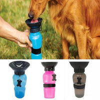 HKM-6953661 Portable Water Bottle for Dogs and Cats - Leak-Proof Outdoor Drinking Solution in Blue, Pink, and Brown