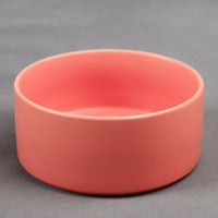 HKM-6953789 Bamboo Frame Monochrome Ceramic Pet Bowl - White, Gray, Dark Green, Frosted Yellow, 15.5cm Diameter