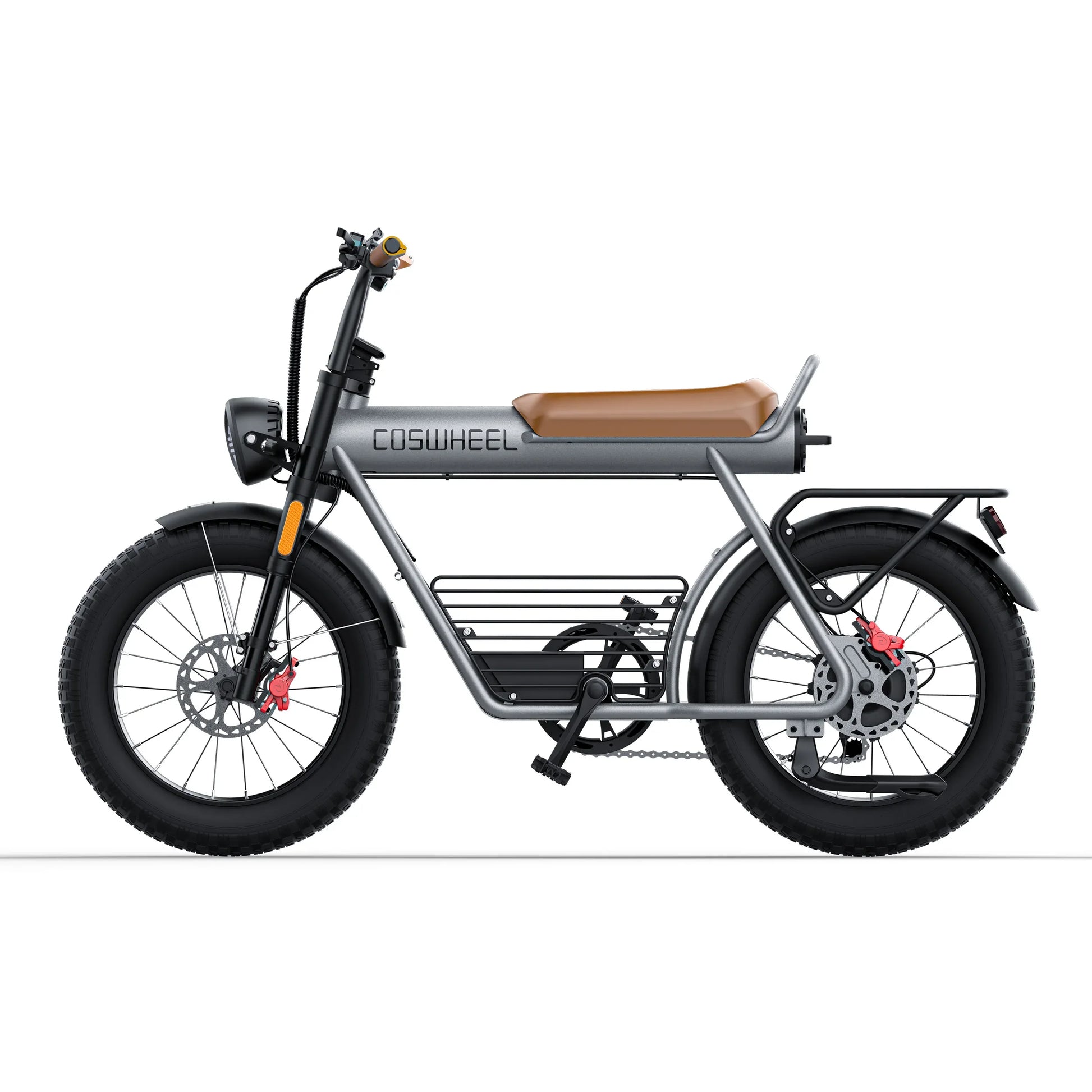 HKM-695379 Classic Retro Electric Bike 25AH 1500W with 7-Speed Gears and Hydraulic Disc Brakes - 60km Range, Space Grey