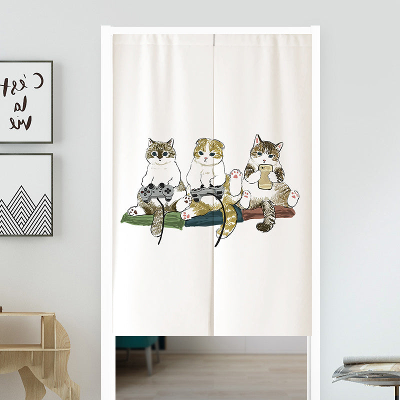 HKM-695379 Non Perforated Fabric Door Curtain in Various Colors