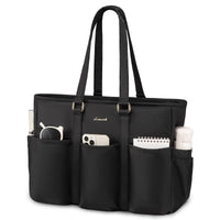 HKM-695379 Spacious Laptop Tote Bag with Multiple Pockets for Office, Travel, and Daily Essentials