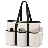 HKM-695379 Spacious Laptop Tote Bag with Multiple Pockets for Office, Travel, and Daily Essentials