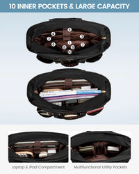 HKM-695379 Spacious Laptop Tote Bag with Multiple Pockets for Office, Travel, and Daily Essentials