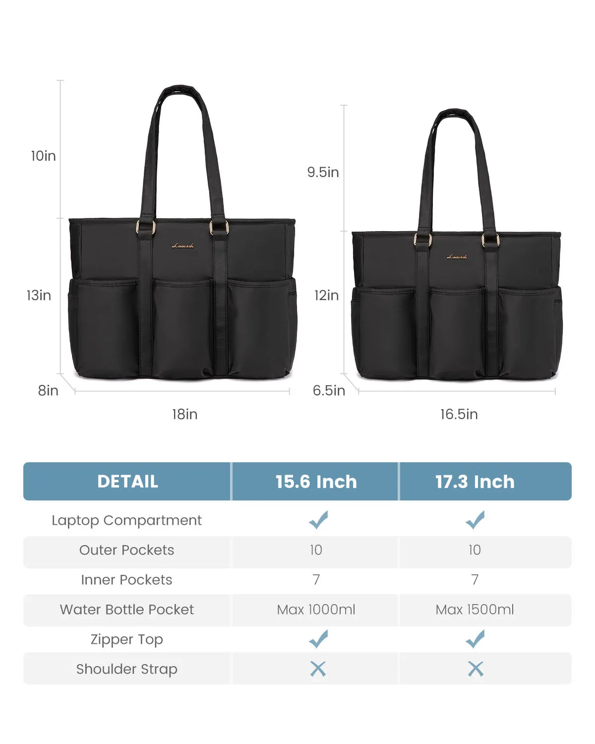 HKM-695379 Spacious Laptop Tote Bag with Multiple Pockets for Office, Travel, and Daily Essentials