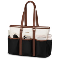 HKM-695379 Spacious Laptop Tote Bag with Multiple Pockets for Office, Travel, and Daily Essentials