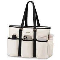 HKM-695379 Spacious Laptop Tote Bag with Multiple Pockets for Office, Travel, and Daily Essentials