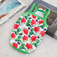 HKM-6954173 Breathable Outdoor Dog Sling Vest in Avocado, Strawberry, and Tropical Fruit ¨C XS to XL Sizes Available