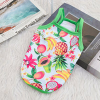 HKM-6954173 Breathable Outdoor Dog Sling Vest in Avocado, Strawberry, and Tropical Fruit ¨C XS to XL Sizes Available