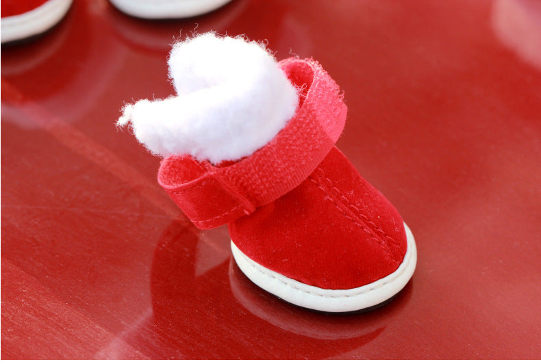 HKM-6954429 Christmas-Themed Cotton Shoes for Pets
