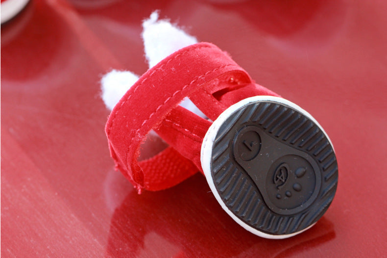 HKM-6954429 Christmas-Themed Cotton Shoes for Pets