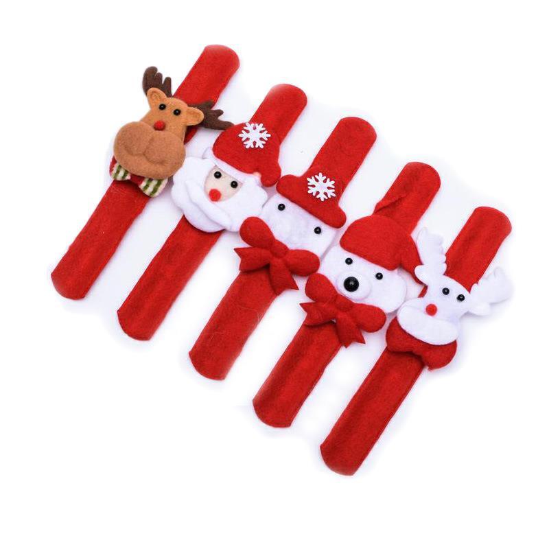 HKM-695443 Plush Christmas Bracelet for Kids - Soft Fiber Cotton Toy, 21cm Length