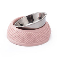 HKM-6955069 Stainless Steel Cat and Dog Bowl with Non-Slip Base for Food and Water - 19cm