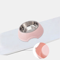HKM-6955069 Stainless Steel Cat and Dog Bowl with Non-Slip Base for Food and Water - 19cm