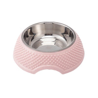 HKM-6955069 Stainless Steel Cat and Dog Bowl with Non-Slip Base for Food and Water - 19cm