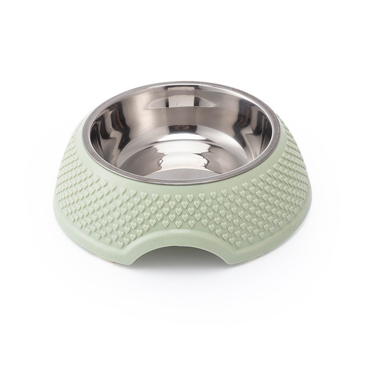 HKM-6955069 Stainless Steel Cat and Dog Bowl with Non-Slip Base for Food and Water - 19cm