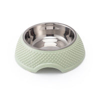 HKM-6955069 Stainless Steel Cat and Dog Bowl with Non-Slip Base for Food and Water - 19cm