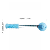 HKM-6956221 Suction Cup Interactive Dog Chew Ball Toy with Food Dispenser for Aggressive Chewers